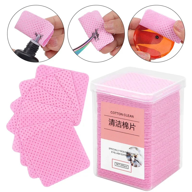 Eyelash Extension Glasses - Toallitas limpiadoras de pegamento para pestañas,